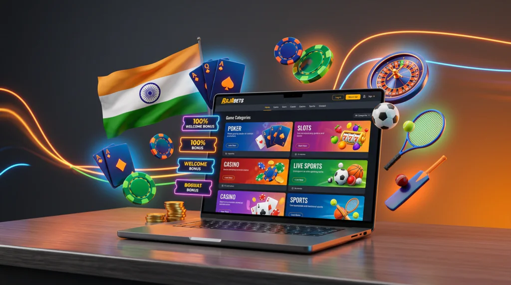 Rajabets India casino games collection